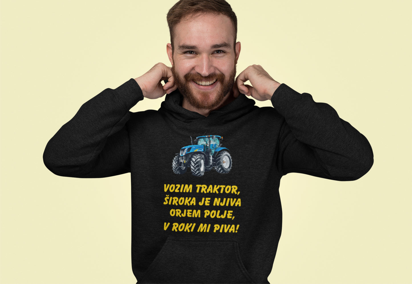 Kapucar Traktor Orjem v Roki mi Pivo