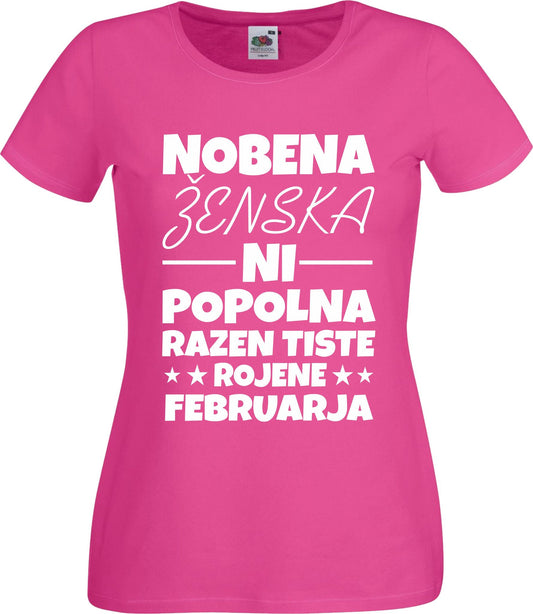 Outlet Majica Nobena Ženska Ni Popolna - FEBRUAR