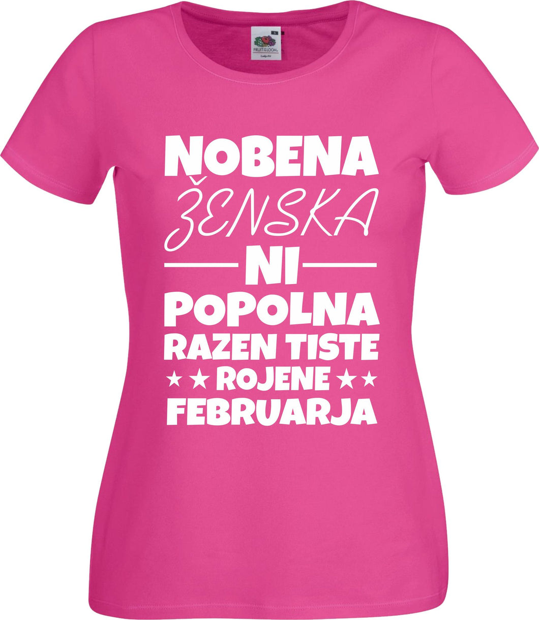 Outlet Majica Nobena Ženska Ni Popolna - FEBRUAR